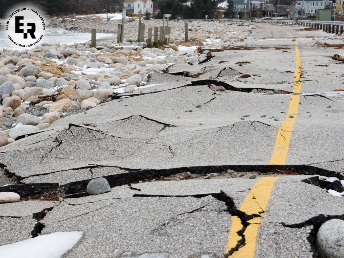 dangerous roadways, broken street